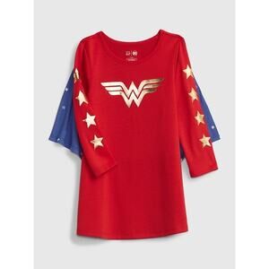 babyGap | DC™ 100% Recycled Wonder Woman PJ Dress w/ Velcro Cape Size 3T EUC